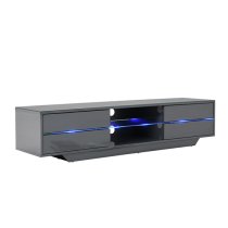 Sienna High Gloss TV Stand In Grey With Multi LED Lighting