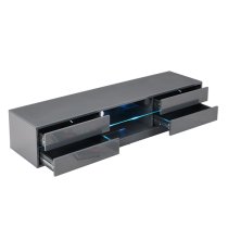 Sienna High Gloss TV Stand In Grey With Multi LED Lighting