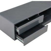 Sienna High Gloss TV Stand In Grey With Multi LED Lighting