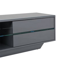 Sienna High Gloss TV Stand In Grey With Multi LED Lighting