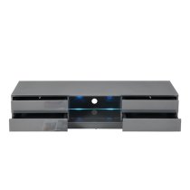 Sienna High Gloss TV Stand In Grey With Multi LED Lighting