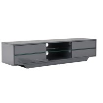 Sienna High Gloss TV Stand In Grey With Multi LED Lighting