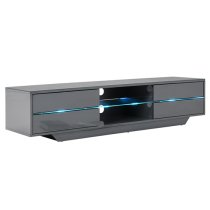 Sienna High Gloss TV Stand In Grey With Multi LED Lighting