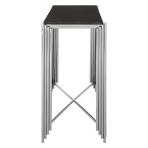 Gakyid Granite Top Console Table With Stainless Steel Frame