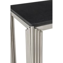 Gakyid Granite Top Console Table With Stainless Steel Frame