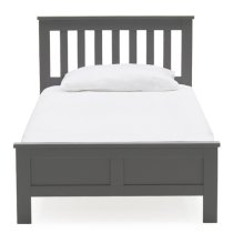 Willox Wooden Single Size Bed In Grey