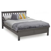 Willox Wooden Double Size Bed In Grey