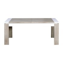 Muller Extending Dining Table In Distressed Effect And White