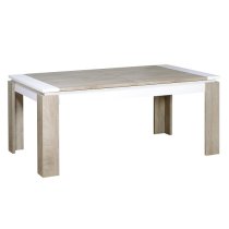 Muller Extending Dining Table In Distressed Effect And White