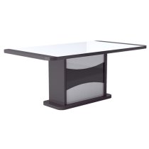 Zaire Extending High Gloss Dining Table In White And Grey