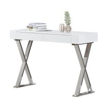 Mayline High Gloss Console Table In White