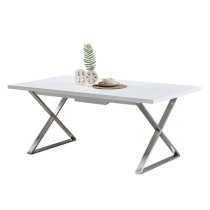 Mayline Extending High Gloss Dining Table In White