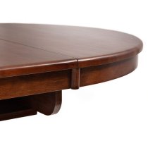 Calico Extending Round Wooden Dining Table In Mahogany