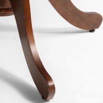 Calico Extending Round Wooden Dining Table In Mahogany