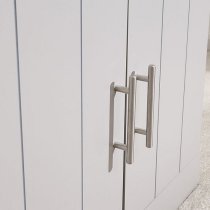 Kirkby Compact Sideboard In Grey With Oak Effect Top