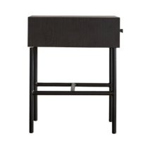 Marvale Wooden Bedside Cabinet With 1 Drawer In Black Natural