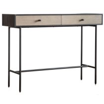 Marvale Wooden Console Table With 1 Drawer In Black And Natural