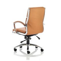 Olney Bonded Leather Office Chair In Tan With Medium Back