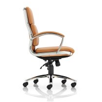 Olney Bonded Leather Office Chair In Tan With Medium Back