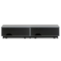 Crick LCD TV Stand Large In Grey With Glass Door