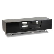 Chroma Medium High Gloss TV Stand With Steel Frame In Black