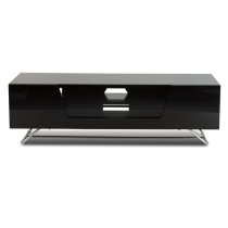 Chroma Medium High Gloss TV Stand With Steel Frame In Black