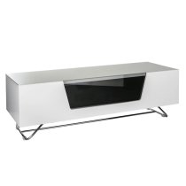 Chroma Medium High Gloss TV Stand With Steel Frame In White