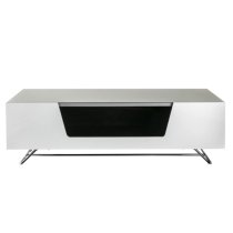 Chroma Medium High Gloss TV Stand With Steel Frame In White