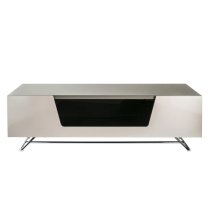 Chroma Medium High Gloss TV Stand With Steel Frame In Ivory