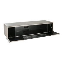 Chroma Medium High Gloss TV Stand With Steel Frame In Ivory