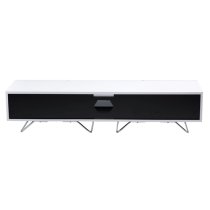 Chroma Large High Gloss TV Stand With Steel Frame In White