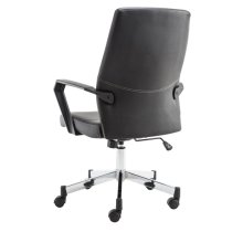 Brook Faux Leather Home And Office Chair In Black