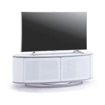 Lanza High Gloss TV Stand With Push Release Doors In White