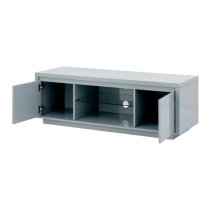 Powick Large TV Stand In Grey High Gloss With LED Light