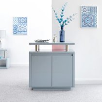 Powick High Gloss LED Sideboard In Grey