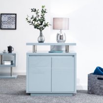 Powick High Gloss LED Sideboard In Grey