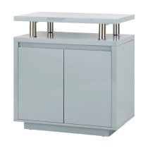 Powick High Gloss LED Sideboard In Grey