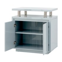 Powick High Gloss LED Sideboard In Grey