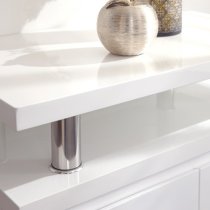 Powick High Gloss LED Sideboard In White