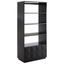 Chalawan Rubberwood Shelf Unit In Black