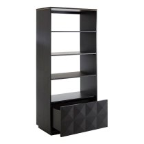 Chalawan Rubberwood Shelf Unit In Black