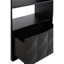 Chalawan Rubberwood Shelf Unit In Black