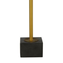 Mekbuda Black Marble Top Side Table With Gold Steel Base