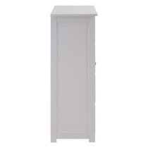 Matar Wooden Storage Cabinet With 1 Door And 4 Drawers In White