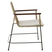 Felixvarela Rattan Traditional Chair With Metal Legs In Natural