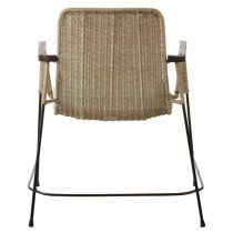 Felixvarela Rattan Traditional Chair With Metal Legs In Natural