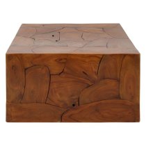 Praecipua Teak Wooden Coffee Table In Brown