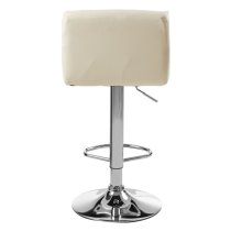 Baino White Leather Bar Chairs With Chrome Base In A Pair