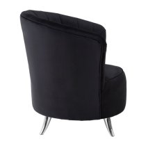 Grumium Upholstered Velvet Tub Chair In Black