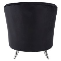 Grumium Upholstered Velvet Tub Chair In Black